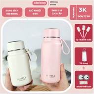BOTTLE PINKCUPS thermos BOTTLE, high quality 316 stainless steel, capacity 650ML-850ML, no sweat, ke