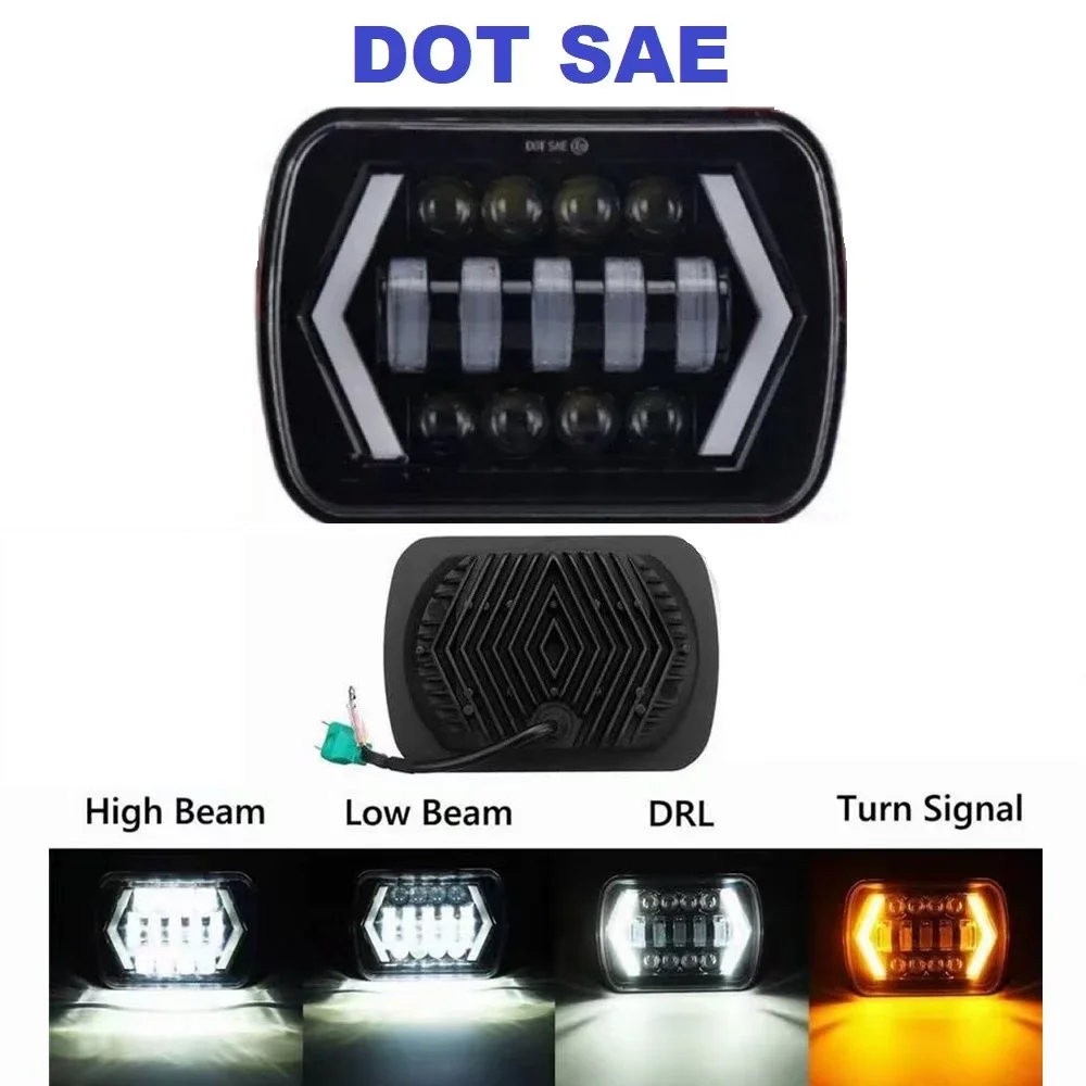 Headlamp kotak 7 inch kotak LED DAYMAKER