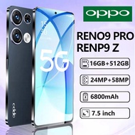 Reno8 Pro Smartphone 7.5" HD Screen 5G WiFi Android 12 Reno7/Reno6/Reno9 Pro Cellphone RAM 16GB ROM 512GB 6800mAh Mobile Phone Brand New Cheap Smartphone HD Camera Dual SIM Card 120Hz Handphone Gaming Learning Phone