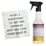 Mariglo Eco-Friendly Cleaner Bundle - Mrs Meyers Multi-Surface Cleaner Compassion Flower with Reusab