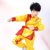 Children's long sleeved martial arts costumes dragon and lion dance costumes kindergarten kung fu performance costumes儿童长袖武术服舞龙舞狮服装幼儿园功夫表演服