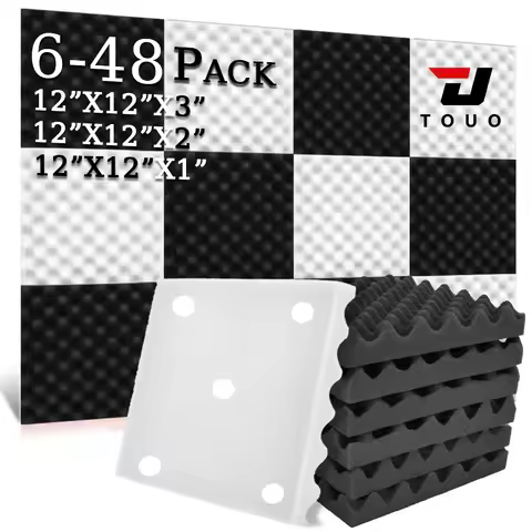 TOUO Egg Cotton Acoustic Foam 6-48Pack Bar KTV Room Acoustic Panels Soundproof Wall Panel Home Studi