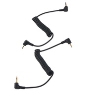 ▲┋⊕ 2pcs 3.5mm to Male Flash C1 Sync Cable 3.5mm‑C1 Flash Trigger Coiled Cable for 70D Camera