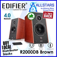 (ALLSTARS) Edifier R2000DB 2.0 Bookshelf Speaker / BT (Brown: 120W)(Warranty : 2years with Local Distributor BanLeong)