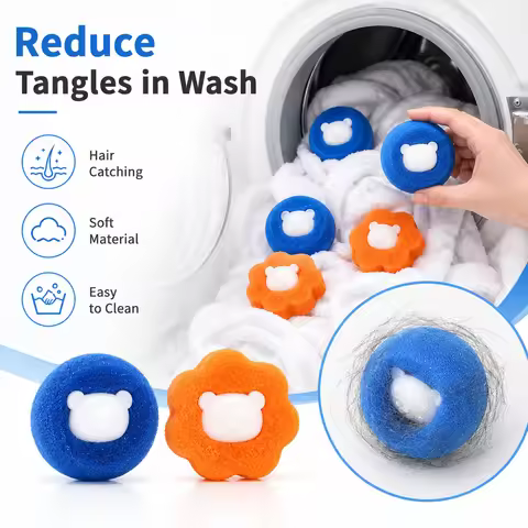 Laundry Balls Pet Hair Collector for Washing Machine Reusable Laundry Lint Catcher Removes Lint From