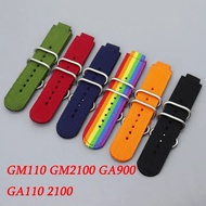 16mm Watch Strap For Casio G-SHOCK GM-110 GM-2100 GA-900 Men Nylon Canvas Wrist Band for GA-100/110 