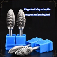 H Type Carbide Rotary File Tungsten Steel Grinding Head Metal Wood Carving Mold Grinding Drill Bit E
