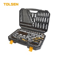 Eco-friendly TOLSEN Professional 216Pcs Repair Tools Box Case Combo Package Wrench Socket Tool Sets