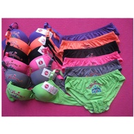 PUSH UP BRA SET PRINCESS SIZE 32B (B70) 34B (B75) 36B (B80) PANTY FREE SIZE FIT ML