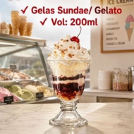 6pcs Gelato Ice Cream Glasses 200ml (set of 6 pcs) GELATO/ Gelato Sundae Ice Cream Glass glass cup