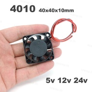 DC 5V 12V 24V 4010 40x10mm 40x40x10mm DC Cooling Fan For Oil Bearing Brushless Cooling 2PIN 40mm Coo