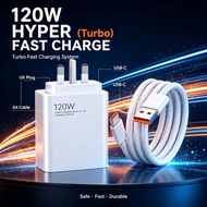 120W Turbo Fast Charger with 6A USB-C Cable Durable US EU Plug For Xiaomi  11T Pro POCO F3 Adapter