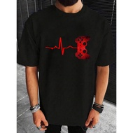 100% DesignCross-Border Foreign Trade Men's Clothing Popular Top Cotton T-shirt Short Sleeve 2D Prin