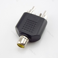 2 in 1 RCA Y Splitter Connector Audio Video Converter Cable Male Female Plug Adapter  SG9B2