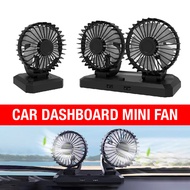 Single / Dual Headed Car Dashboard Mini Fan High Speed Detachable Adjustable Fan 5V USB Charging Par