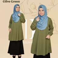 [LazChoice]Blouse Lubna Xpayah Gosok/Blouse muslimah/long top/maternity blouse