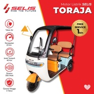 SELIS - Toraja Motor Listrik Roda 3 Anti Hujan Dewasa