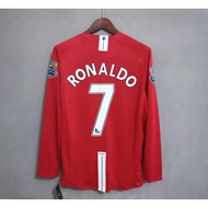 Top quality 2007/2008 Manchester United home long-sleeved retro jersey RONALDO #7