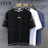 Summer Korean New Unisex Kosong Black Plain Oversize Short Sleeved T-shirt Men Loose Plus Size Men Tshirt Top Baju T Shirt Lelaki
