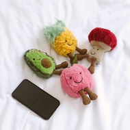 Avocado pendant plush toy mushroom strawberry watermelon keychain doll plant bag clothing accessorie