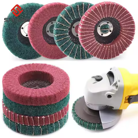 125mm Nylon Fiber Flap Polishing Wheel Non-woven Grinding Disc For Angle Grinder For Metal Buffing 1