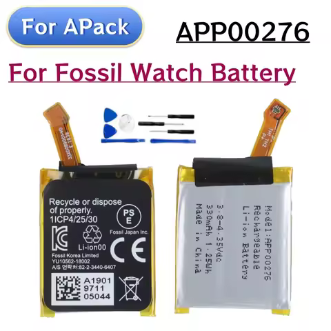New Original APACK APP00276 A1901 YU10562-18002 Replacement Smart Watch Battery for Fossil Watch bat