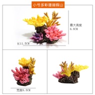 Simulasi Tangki Ikan Karang Landskap Batu Karang Palsu Gunung Persembunyian Hiasan Tangki Ikan Pokok