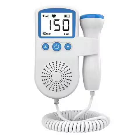 Wireless Portable Pet Fetal Heart Monitor, Multi-Functional Doppler Kit with Gel, for Pregnant Dogs 