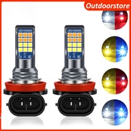 2 LED Fog Lights 24 Bulbs H11 H3 H7 H8 9006 Super Bright White / Yellow for Car