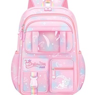 Girls' Rainbow Pattern Waterproof Soft School Backpack Size L 30 X W 19 X H 46 cm FS61
