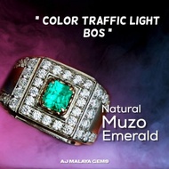[Original] Natural Muzo Emerald Microsetting Ring Exclusive Handmade Zamrud muzo Colombia [ Dijamin Permata Asli]