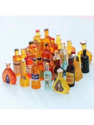 10/20入組創意小型瓶裝飾品,模擬威士忌瓶形裝飾品,適用於酒櫃、家居客廳、酒吧、攝影道具