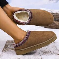 รองเท้าสลิปเปอร์ครึ่งเท้าผู้หญิง Uggs รุ่นใหม่ 2026 สำหรับการค้าต่างประเทศ ผ้ากำมะหยี่ อุ่น พื้นหนา 