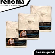 KATUN PUTIH Renoma T-Shirt In Singlet Contains 3pcs White Cotton Material