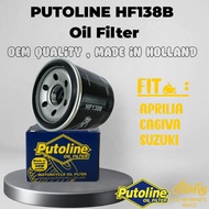 Putoline HF138B Motorcycle Oil Filter (Black Edition) for Suzuki GSXR / Hayabusa / Aprilia RSV4 / V-
