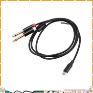 USB C To Dual 6.35Mm Audio Stereo Cable Type C To Dual 6.35Mm Audio Cord for Smartphone Multimedia S