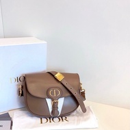 Dior 迪奧 bobby 中號 大象灰金扣