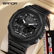 Sanda Large Dial Multifunctional Trendy Urban Outdoor Waterproof Sports Men's Watch SD6200
