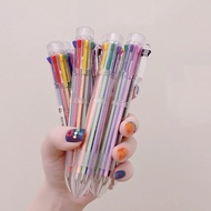(acc ptk) 6 color pen 6 in 1 Pen/ Colorful Ballpoint Pen Multi Colored Pen Cute unique pen/ 6 color 