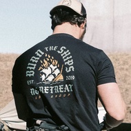 [New] GBRS GROUP NO RETREAT Men's Tactical Wind 100% Cotton Tough Guy Military Fan T-Shirt 0317