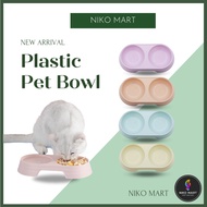 Double Pet Bowl Plastic Food Bowl [Local Seller]