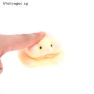 AYellowgod Super Soft Cute Q-Bullet Simulated Hamster Fidget Toy Mini Squishy Toys Kawaii Stress Relief Squeeze Toy TPR Deion Toy SG