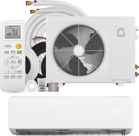 12000 BTU Mini Split AC w/WiFi Work Alexa 19 SEER2 Cools Up to 750 Sq. Ft,Ductless Inverter Mini Spl