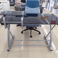 Hazel Meja Kerja Dan Komputer Kaca Tempered Glass Informa Termurah Ready Terbaik