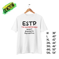 ESTP T-Shirt MBTI Screen-Printed Shirt Round Neck Large Size