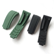 Substitute rolex Strap Rubber rolex Green Black Water Ghost Daytona Silicone Hand Fine-Tuning Strap 