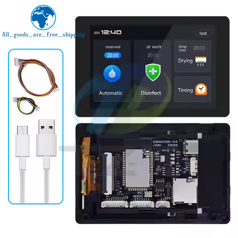 1/3PCS ESP32 Development Board - WT32-SC01 PLUS With 3.5 inch 320X480 Capacitive Multi-Touch LCD Scr