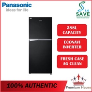 [SAVE 4.0] Panasonic 2 Door Fridge Refrigerator 288L  NR-TV301BPKM