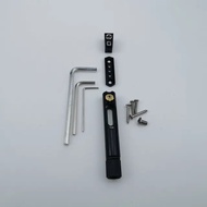 【Deal of the day】 Black Single Headless Guitar Bass Bridge Headless Fanned Fret -Single Fixed Brass 