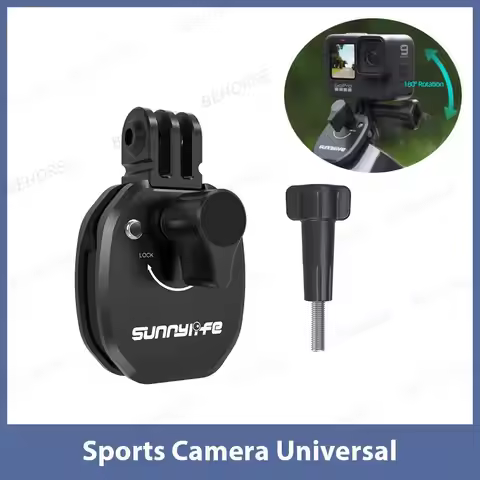 Motorcycle Windshield Mount Clip For Insta360 X5/Action 5 Pro/Osmo 360/Osmo Nano Clamp Aluminum For 